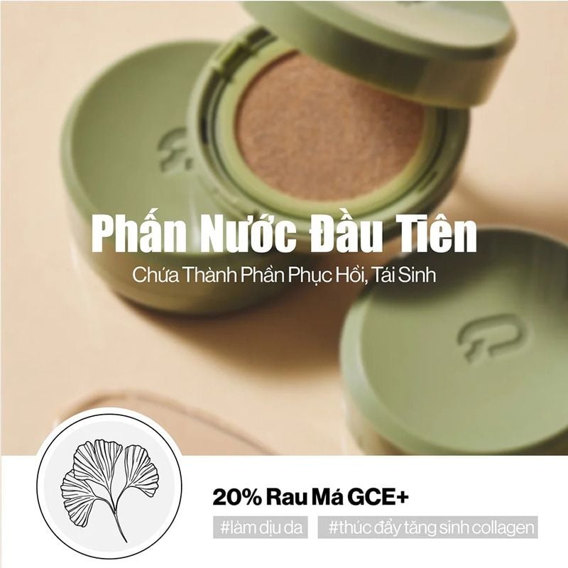 Phấn Nước Dưỡng Ẩm Cho Lớp Nền Căng Bóng, Bền Màu, Thuần Chay GLAMRR Q Vegan Super Glow Cushion SPF50+/PA++++ 15g