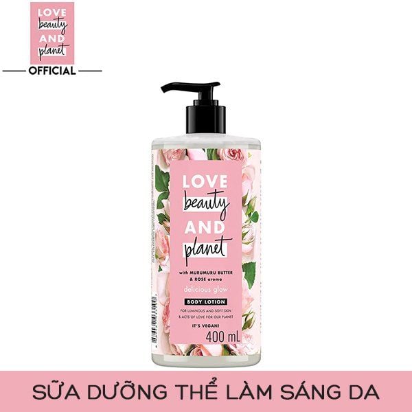 Sữa Dưỡng Thể Làm Sáng Da Love Beauty And Planet Delicious Glow Body Lotion 400ml