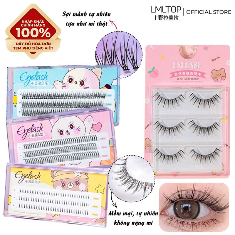 [NHẬP KHẨU] Lông Mi Giả Mềm Mại Tự Nhiên, Không Gây Nặng Mí LMLTOP Eyelash