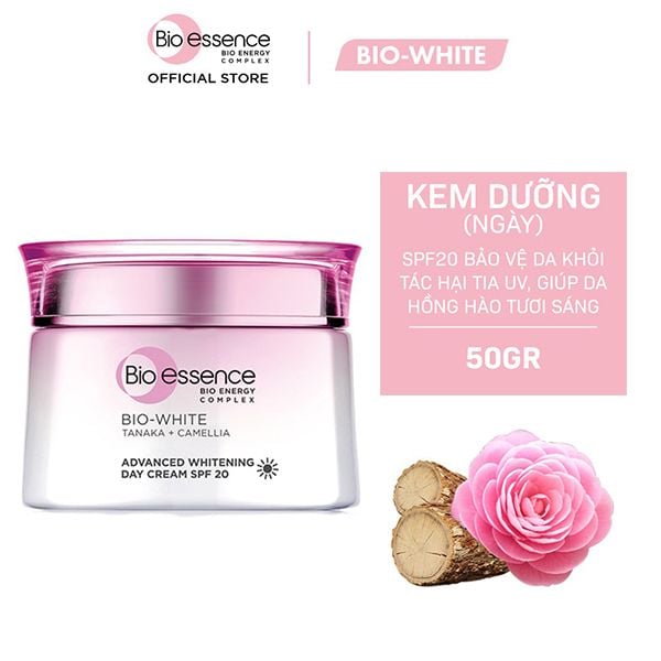 Kem Dưỡng Bio-essence Dưỡng Sáng Da Chuyên Sâu Ban Ngày Bio-White Advanced Whitening Day Cream SPF20 50g