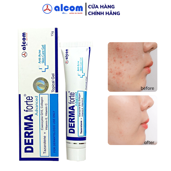  Gel Derma Forte Topical Gel 15g Hỗ Trợ Giảm Mụn, Giảm Thâm 15g 