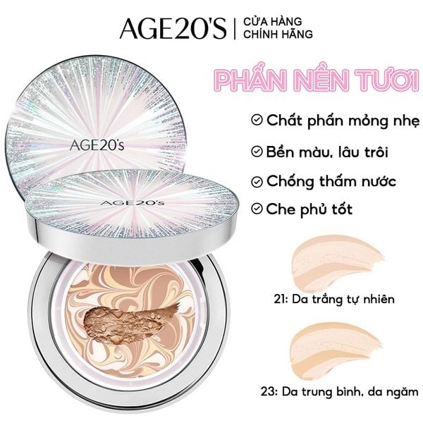 Phấn Nền Tươi Che Phủ Cao, Lâu Trôi Age20's Essence Cover Pact Original EX Intense Cover SPF50+/PA++++ 12.5g