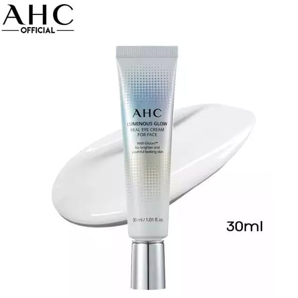 Kem Dưỡng Mắt AHC Cải Thiện Nếp Nhắn, Hỗ Trợ Dưỡng Sáng Da Luminous Glow Real Eye Cream For Face 30ml
