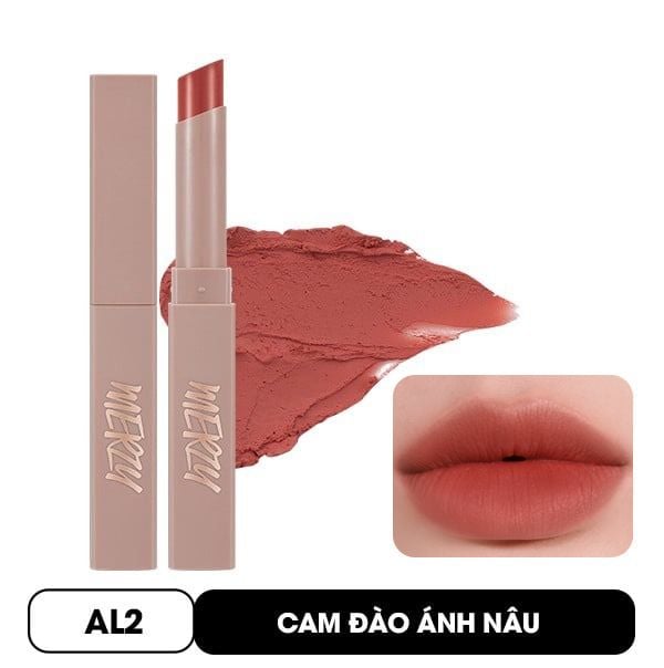 [Academia Collection] Son Thỏi Lì, Lên Màu Chuẩn, Mịn Mượt Nhẹ Môi Merzy Academia Cotton Lipstick 1.8g