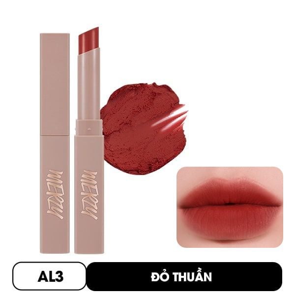 [Academia Collection] Son Thỏi Lì, Lên Màu Chuẩn, Mịn Mượt Nhẹ Môi Merzy Academia Cotton Lipstick 1.8g