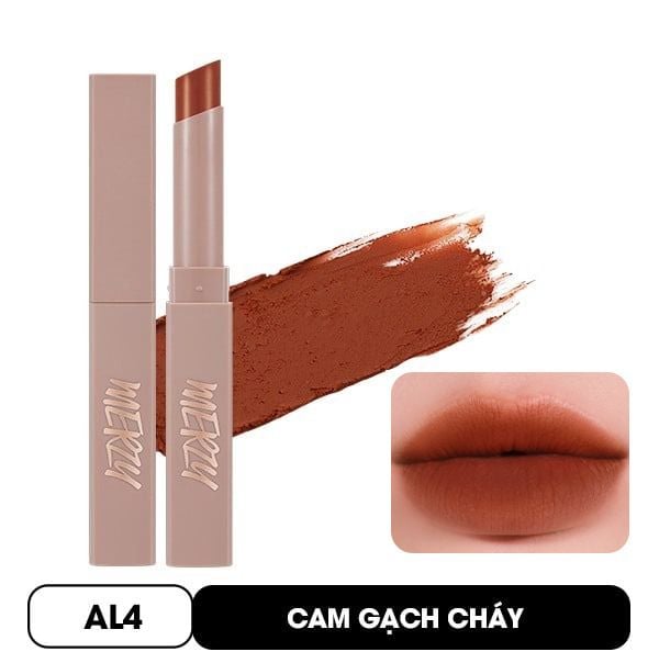 [Academia Collection] Son Thỏi Lì, Lên Màu Chuẩn, Mịn Mượt Nhẹ Môi Merzy Academia Cotton Lipstick 1.8g