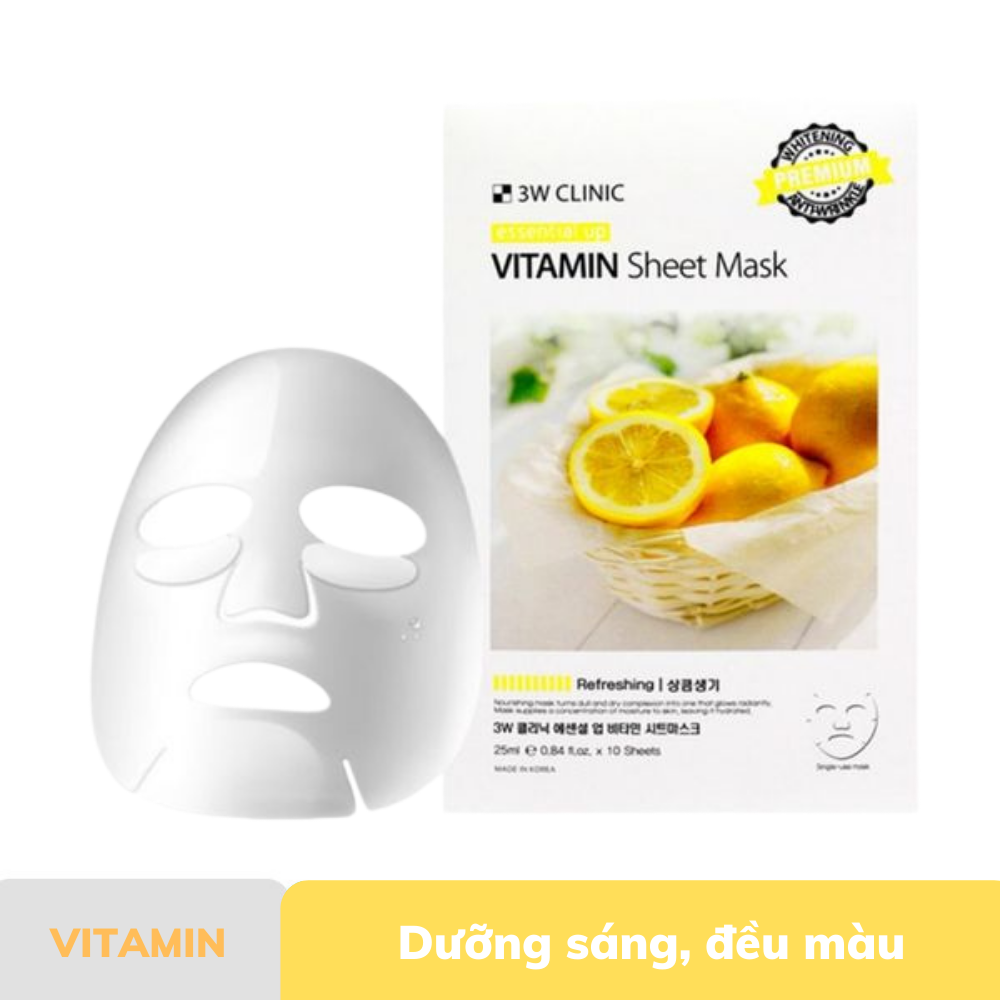 Mặt Nạ Tinh Chất 3W Clinic Dưỡng Da Essential Up Sheet Mask 25ml