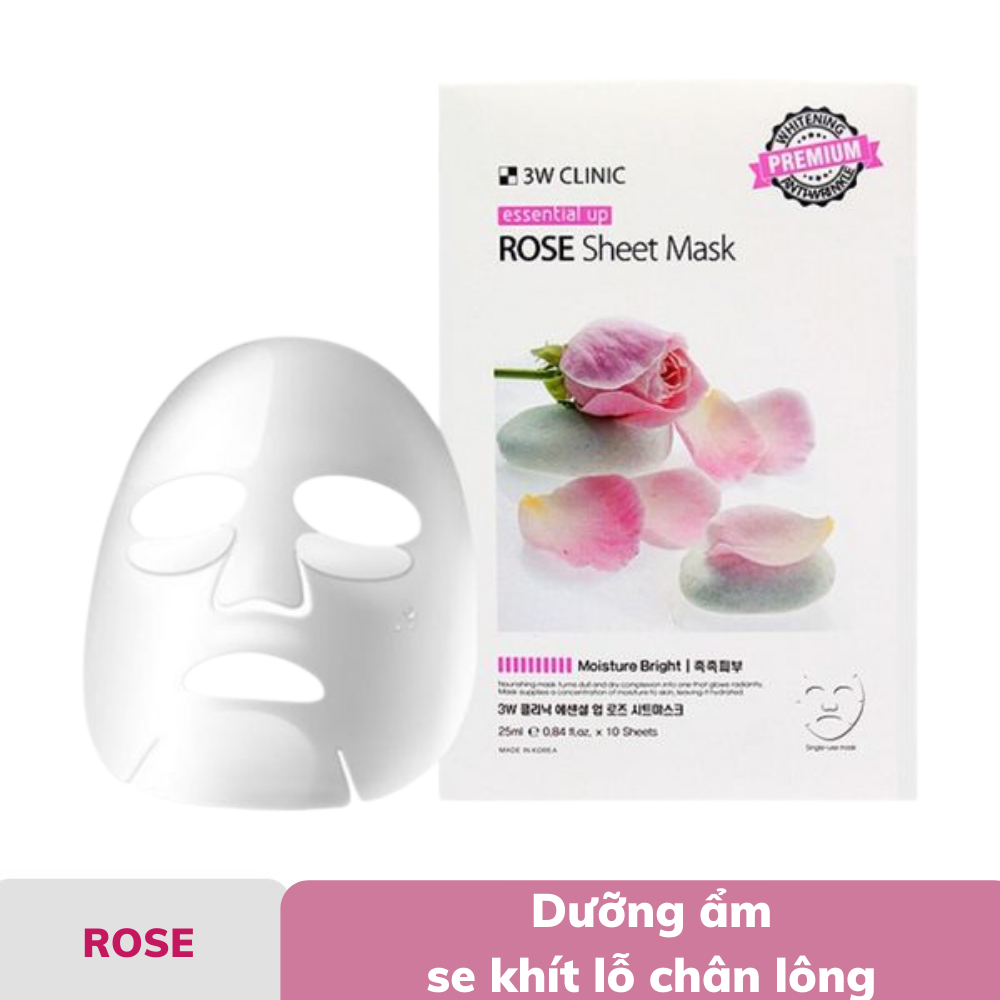 Mặt Nạ Tinh Chất 3W Clinic Dưỡng Da Essential Up Sheet Mask 25ml