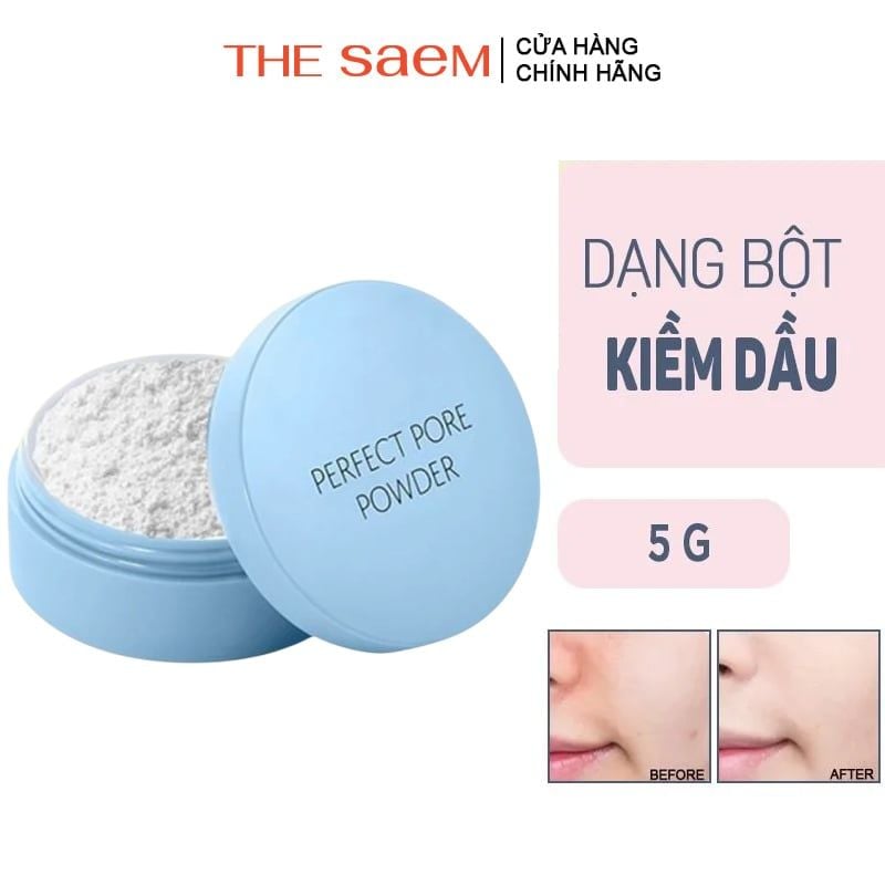 Phấn Phủ The Saem Dạng Bột Kiểm Soát Nhờn Saemmul Perfect Pore Powder 5g