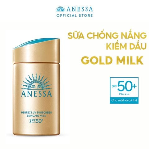 Kem Chống Nắng Anessa Dạng Sữa Chống Trôi Perfect UV Sunscreen Skincare Milk SPF50+/PA++++