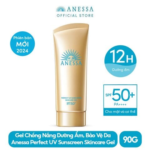 Gel Chống Nắng Anessa Dưỡng Ẩm, Bảo Vệ Da Perfect UV Sunscreen Skincare Gel SPF50+/PA++++ 90g