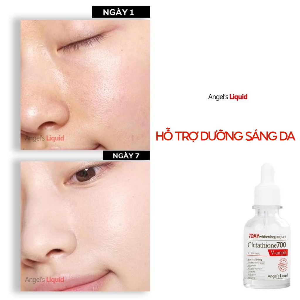 Serum Angel's Liquid Huyết Thanh Hỗ Trợ Dưỡng Trắng Da, Làm Mờ Thâm Nám Angel's Liquid Glutathione 700 V-Ampoule 30ml