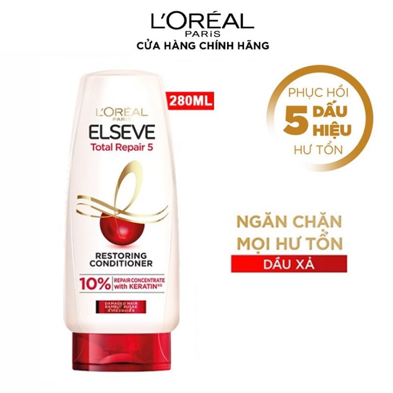 [280ml] Dầu Xả Phục Hồi Tóc L'Oreal Elseve Total Repair 5 Conditioner