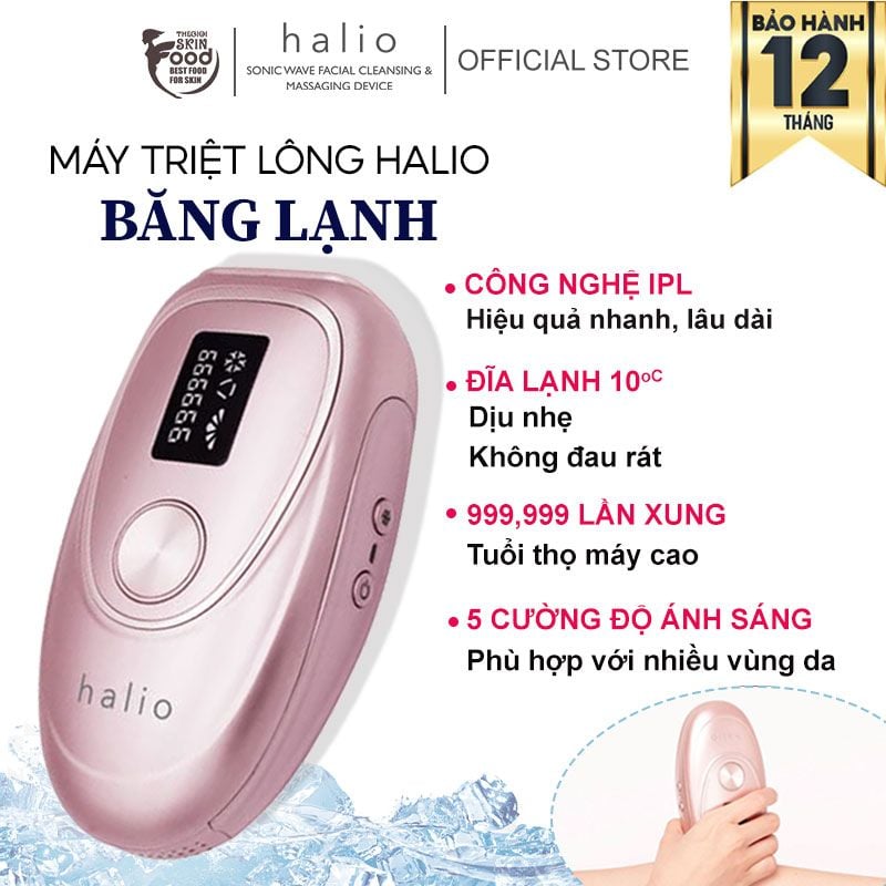 Máy Triệt Lông Lạnh Cá Nhân Halio IPL Cooling Hair Removal Device