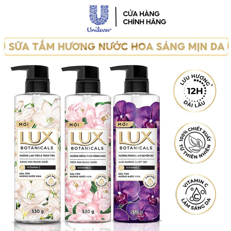 Sữa Tắm LUX Hương Nước Hoa Sáng Mịn Da Botanicals
