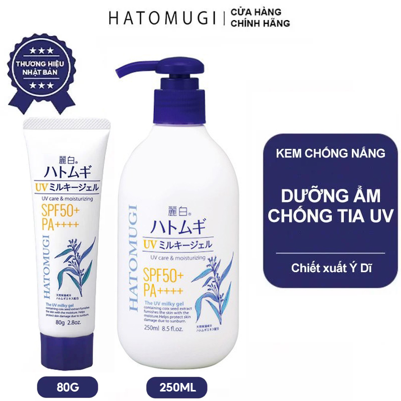 Kem Chống Nắng Hatomugi Dưỡng Ẩm & Dưỡng Trắng Da SPF50+/PA++++ – THẾ GIỚI  SKINFOOD