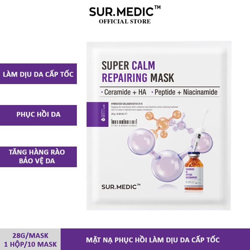 Mặt Nạ Phục Hồi, Làm Dịu Da Cấp Tốc Sur.Medic+ Super Calm Repairing Mask