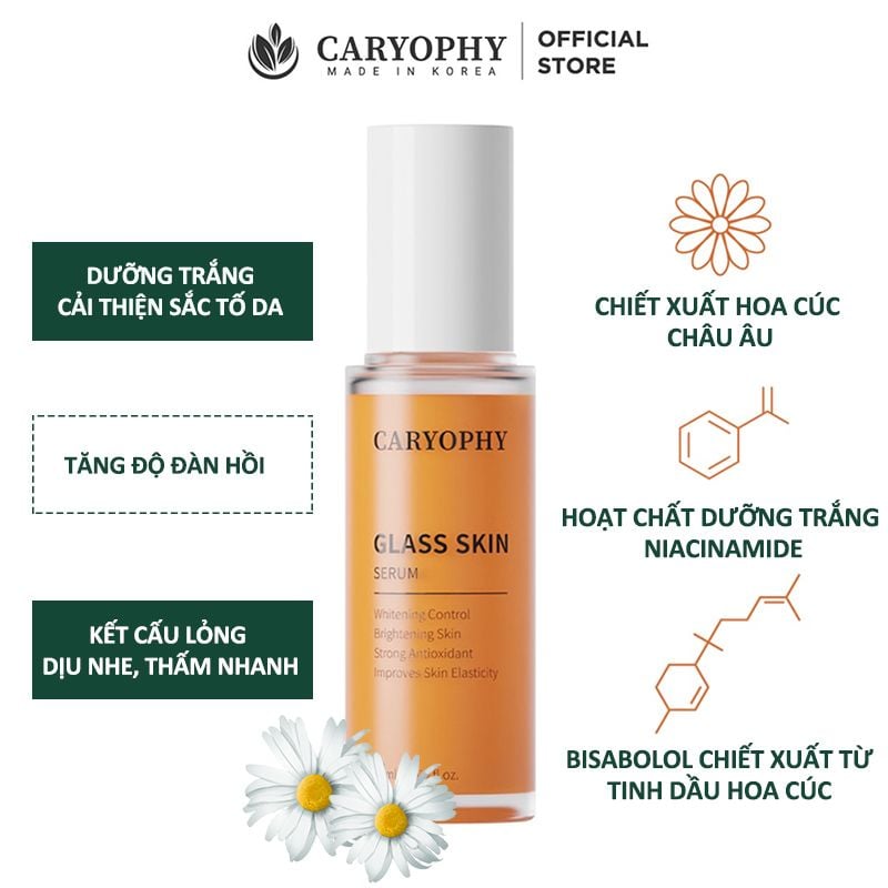 Serum Caryophy Hỗ Trợ Dưỡng Sáng Da, Phục Hồi Da Caryophy Glass Skin Serum 50ml
