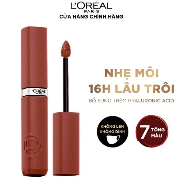  Son Kem Lì L'Oreal Nhẹ Môi, Lâu Trôi Infallible Matte Resistance 