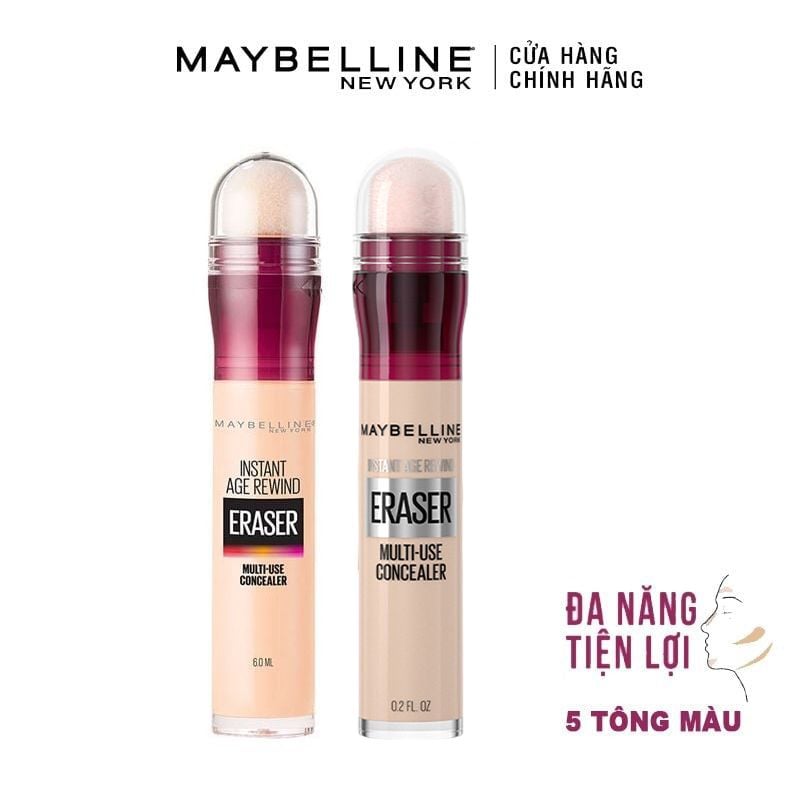 Bút Che Khuyết Điểm Maybelline Đa Năng Che Phủ Hoàn Hảo Instant Age Rewind Eraser Multi-Use Concealer SPF 30 6ml