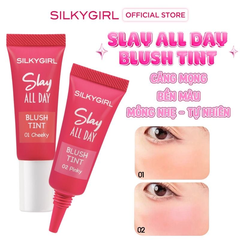 Má Hồng Kem Silkygirl Slay All Day Blush Tint 10ml