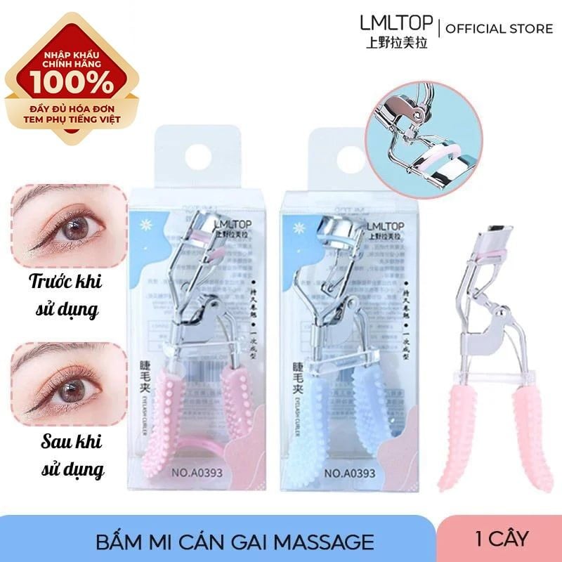 [NHẬP KHẨU] Bấm Mi Cán Gai Massage LMLTOP Eye Lash Curler A0393 (Màu Ngẫu Nhiên)