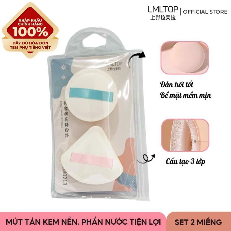 [NHẬP KHẨU] Set Bông Mút Tán Kem Nền, Phấn Nước Tiện Lợi LMLTOP (Mẫu Và Màu Ngẫu Nhiên)