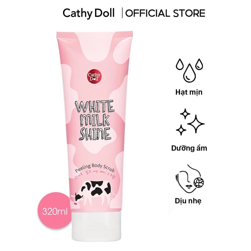 Tẩy Tế Bào Chết Sữa Bò Cathy Doll White Milk Shine Peeling Body Scrub 320ml