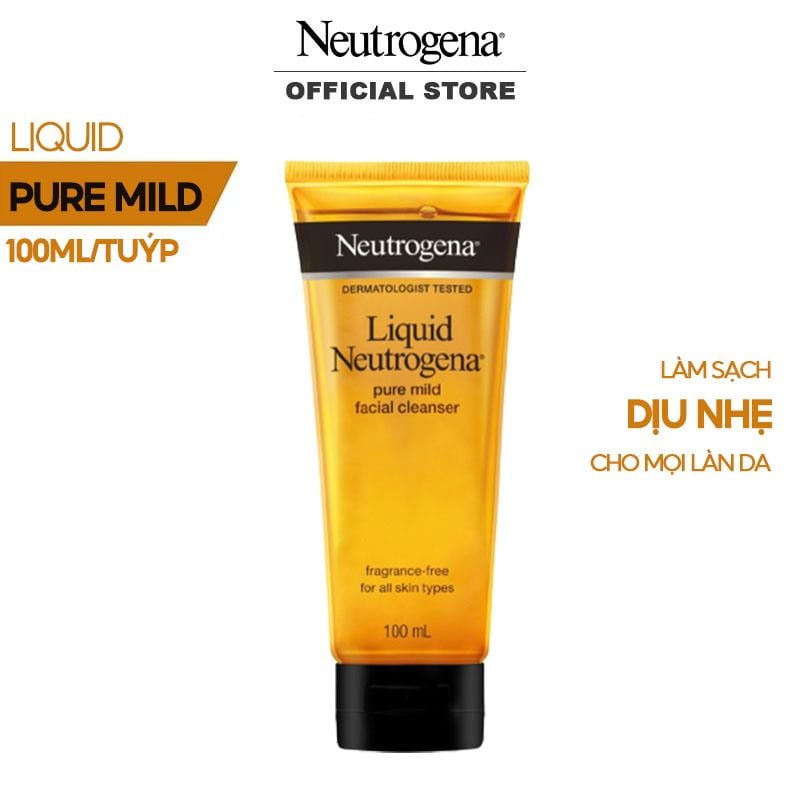 Sữa Rửa Mặt Dịu Nhẹ Dạng Gel Neutrogena Liquid Pure Facial Cleanser 100ml