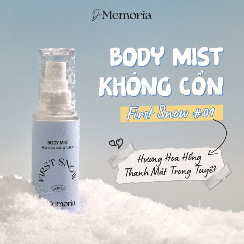 Nước Hoa Dạng Xịt Không Cồn De Memoria Body Mist 50ml