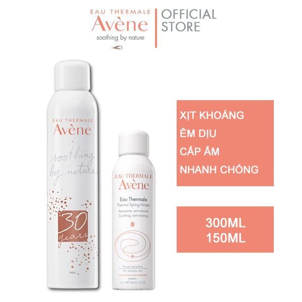 [Set 2 Chai 300ml + 150ml] Xịt Khoáng Làm Dịu, Giảm Kích Ứng Da Avène Thermal Spring Water Set