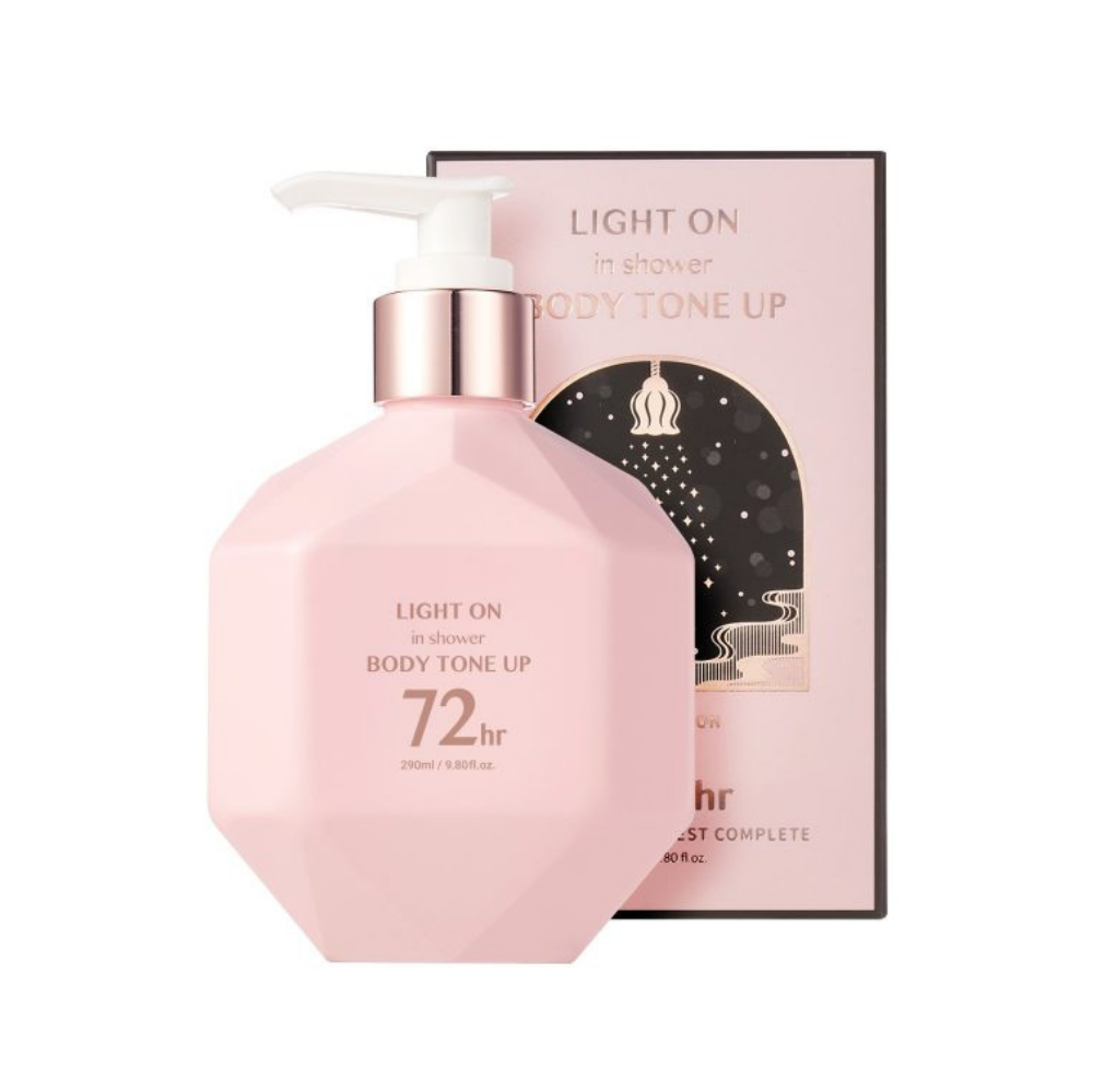 Sữa Dưỡng Thể B.O.M Nâng Tông 72h Trắng Da, Mềm Mịn Light On In Shower Body Tone Up 290ml