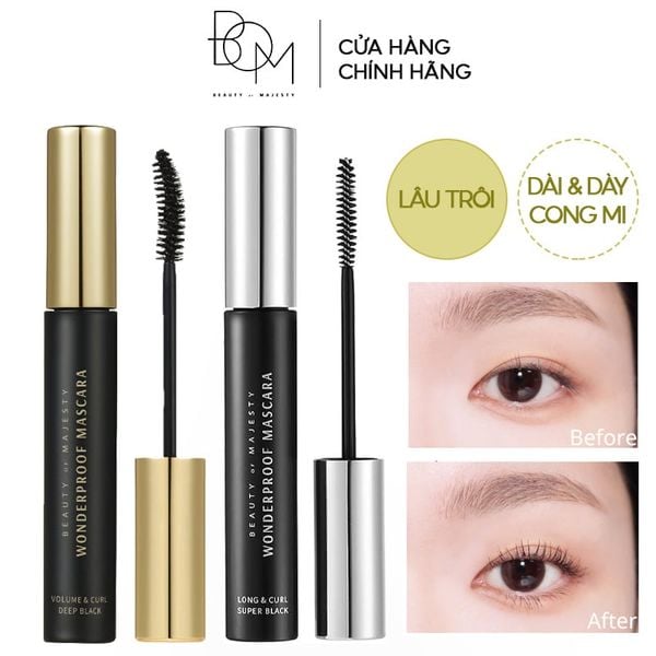 Mascara Chuốt Mi, Dài, Dày Và Cong Tự Nhiên, Chống Trôi Hiệu Quả B.O.M Wonderproof Mascara 8g