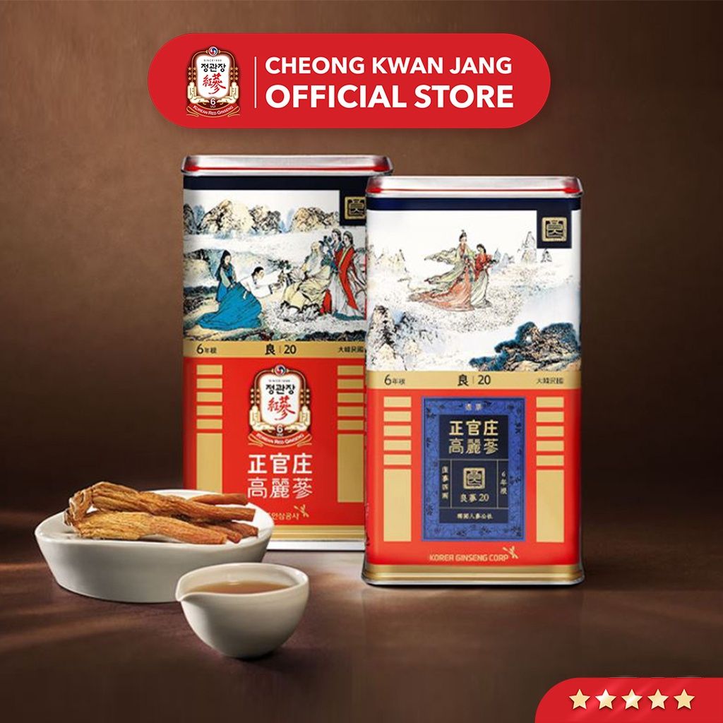 [Hộp 19 Củ] Nhân Sâm Khô Nguyên Củ Won KGC Korean Red Ginseng Root 300g