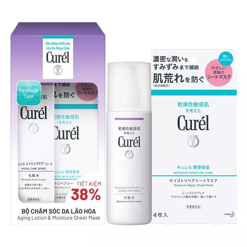 Nước Hoa Hồng Dưỡng Ẩm Chuyên Sâu Cho Da Lão Hóa Curél Aging Care Series Moisture Facial Lotion 140ml