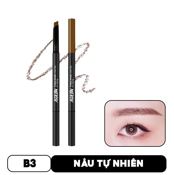 Chì Kẻ Mày Ngang Sắc Nét, Lâu Trôi Merzy The First Brow Pencil 0.3g