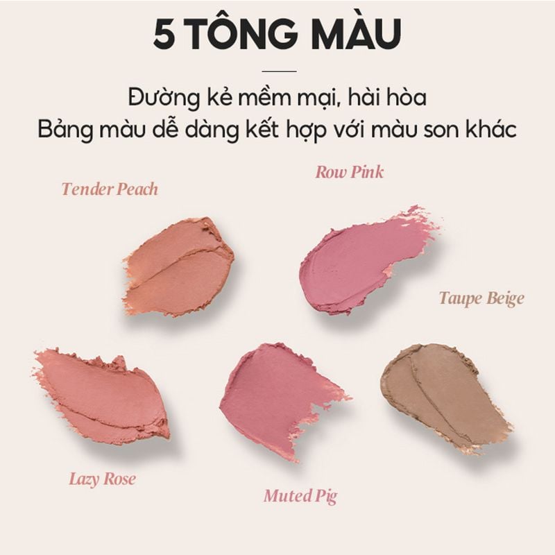 Chì Kẻ Viền Môi Merzy Mịn Lì, Đa Năng Mood Over Smudging Lip Pencil 0.9g