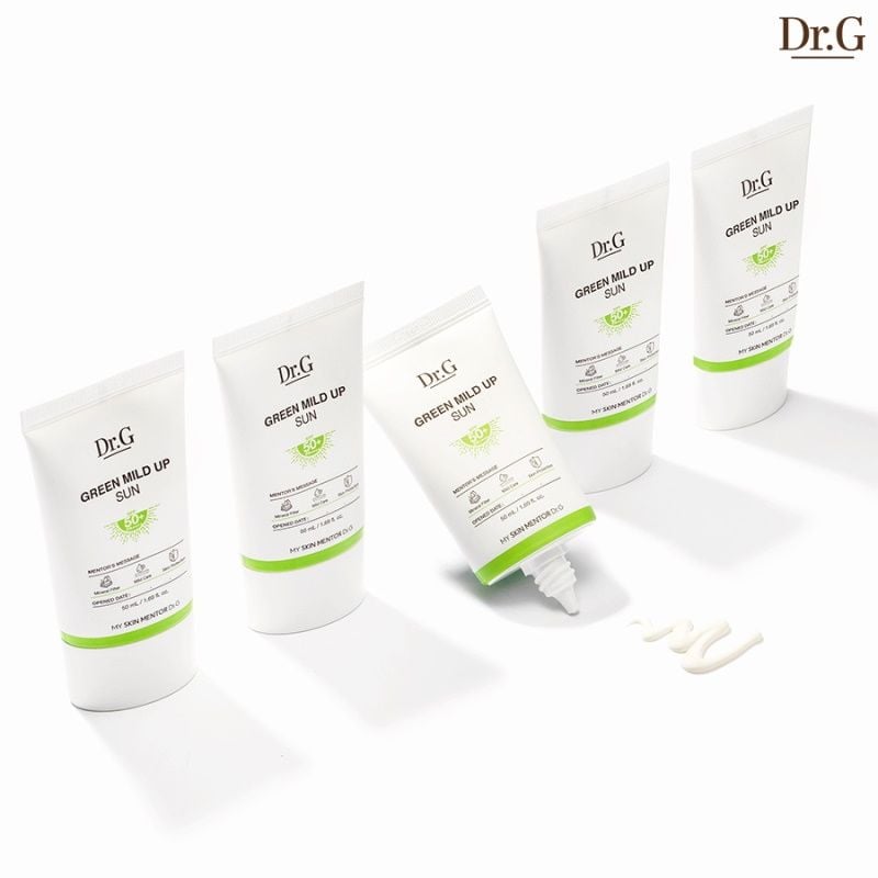 Kem Chống Nắng Dr.G Vật Lý, Chống Ánh Sáng Xanh, Giảm Mụn Dành Cho Da Nhạy Cảm Green Mild Up Sun+ SPF50+/ PA++++ 50ml