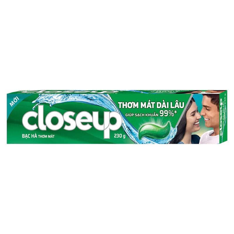 Kem Đánh Răng Closeup Thơm Mát Dài Lâu 230g