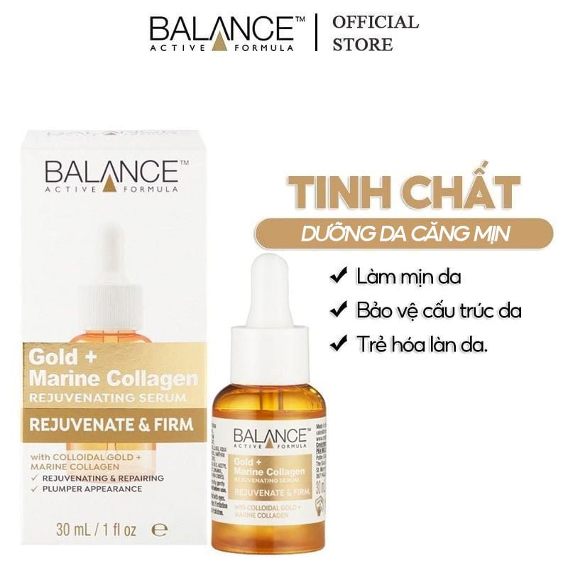 Serum Balance Active Formula Tinh Chất Dưỡng Da Căng Mịn Balance Active Formula Gold+ Marine Collagen Rejuvenating Serum 30ml