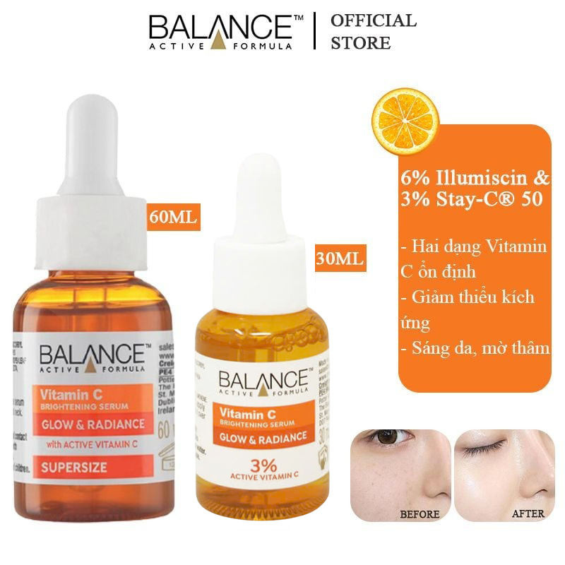 Serum Balance Active Formula Tinh Chất Hỗ Trợ Dưỡng Sáng, Làm Đều Màu Da Balance Active Formula Vitamin C Brightening Serum