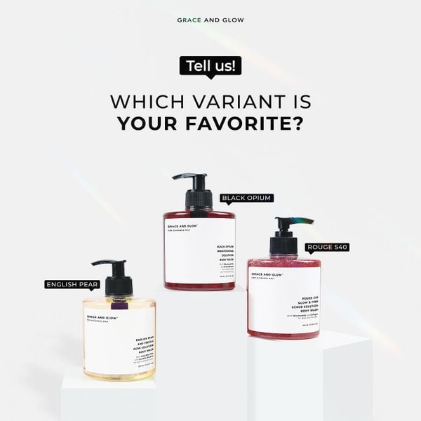  Sữa Tắm Grace And Glow Dưỡng Ẩm, Hỗ Trợ Làm Trắng Da, Tẩy Tế Bào Chết Body Wash 400ml 