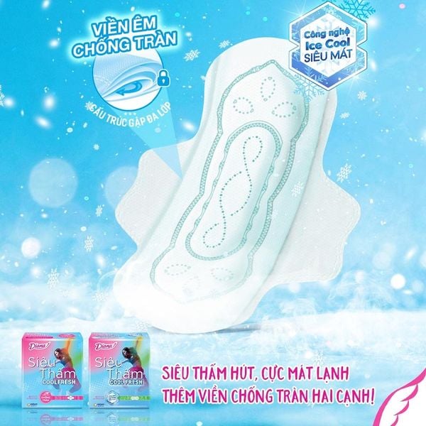  Băng Vệ Sinh Diana Siêu Thấm Cool Fresh Có Cánh - 8 Miếng (Che tên sản phẩm khi giao hàng) 