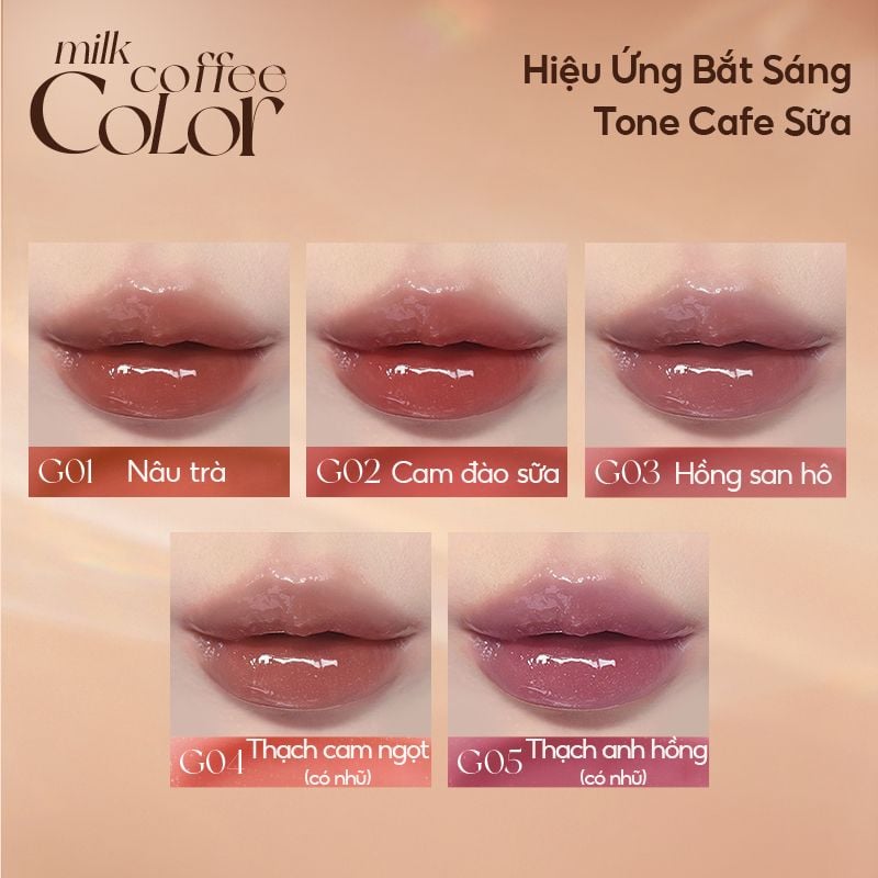 Son Bóng Gương Bền Màu, Lâu Trôi Colorkey Light Chaser Lip Plumping Gloss 1.7g