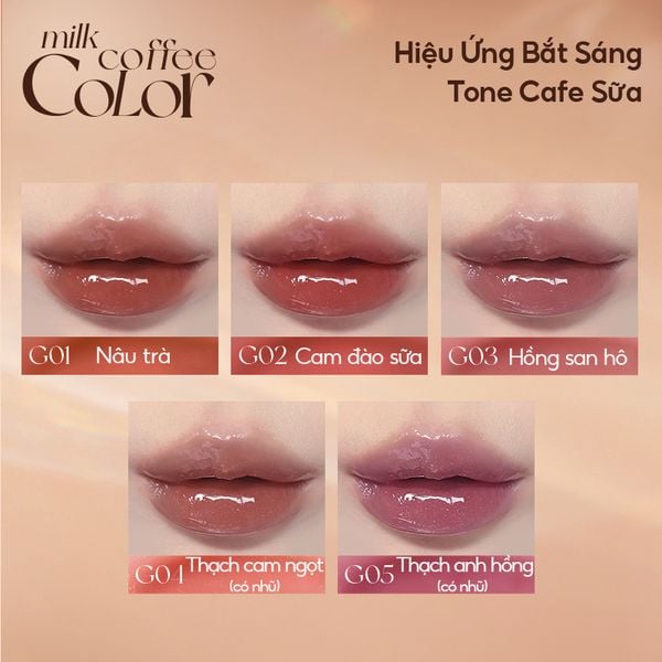  Son Bóng Gương Colorkey Bền Màu, Lâu Trôi Light Chaser Lip Plumping Gloss 1.7g 