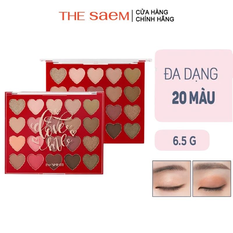 Bảng Phấn Mắt 20 Màu The Saem Love Me Eyeshadow Palette