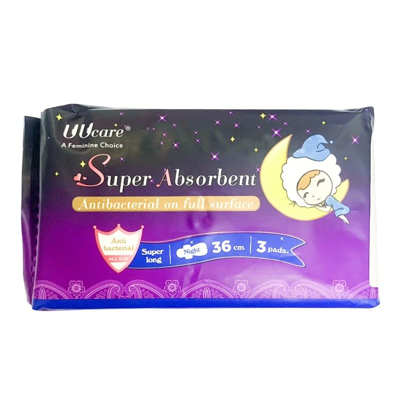 Băng Vệ Sinh Kháng Khuẩn Ban Đêm UUcare Young Girl 36cm (Che tên sản phẩm khi giao hàng)