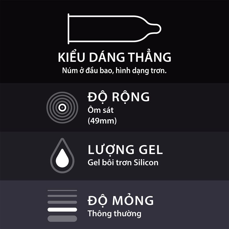 [HỘP 3 CÁI] Bao Cao Su Durex Kingtex Condoms (Che tên sản phẩm khi giao hàng)