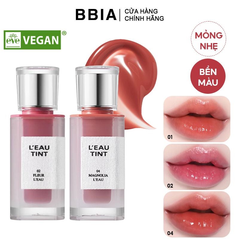 Son Tint Bóng Mỏng Nhẹ, Mướt Môi Thuần Chay Bbia Leau Tint 4.5g