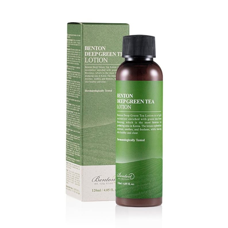 Sữa Dưỡng Benton Dưỡng Ẩm, Ngăn Ngừa Mụn Chiết Xuất Trà Xanh Deep Green Tea Lotion 120ml